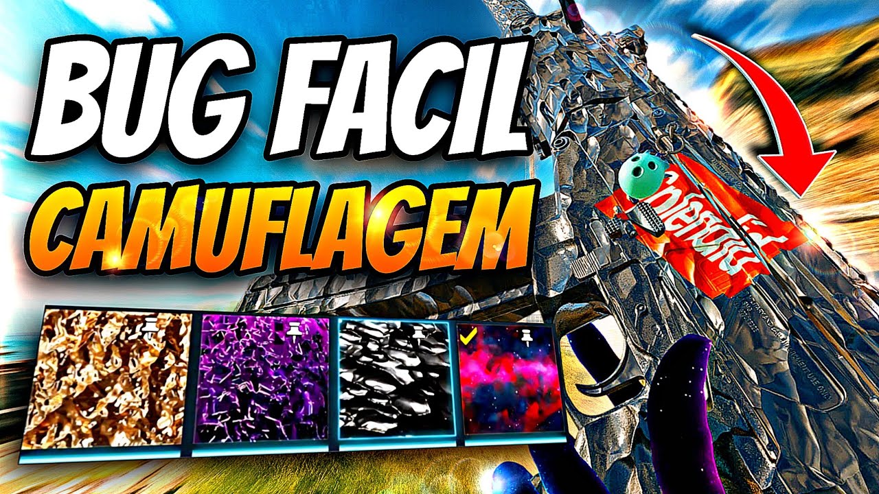 NOVO BUG de CAMUFLAGEM WARZONE COLOQUE em QUALQUER ARMA!