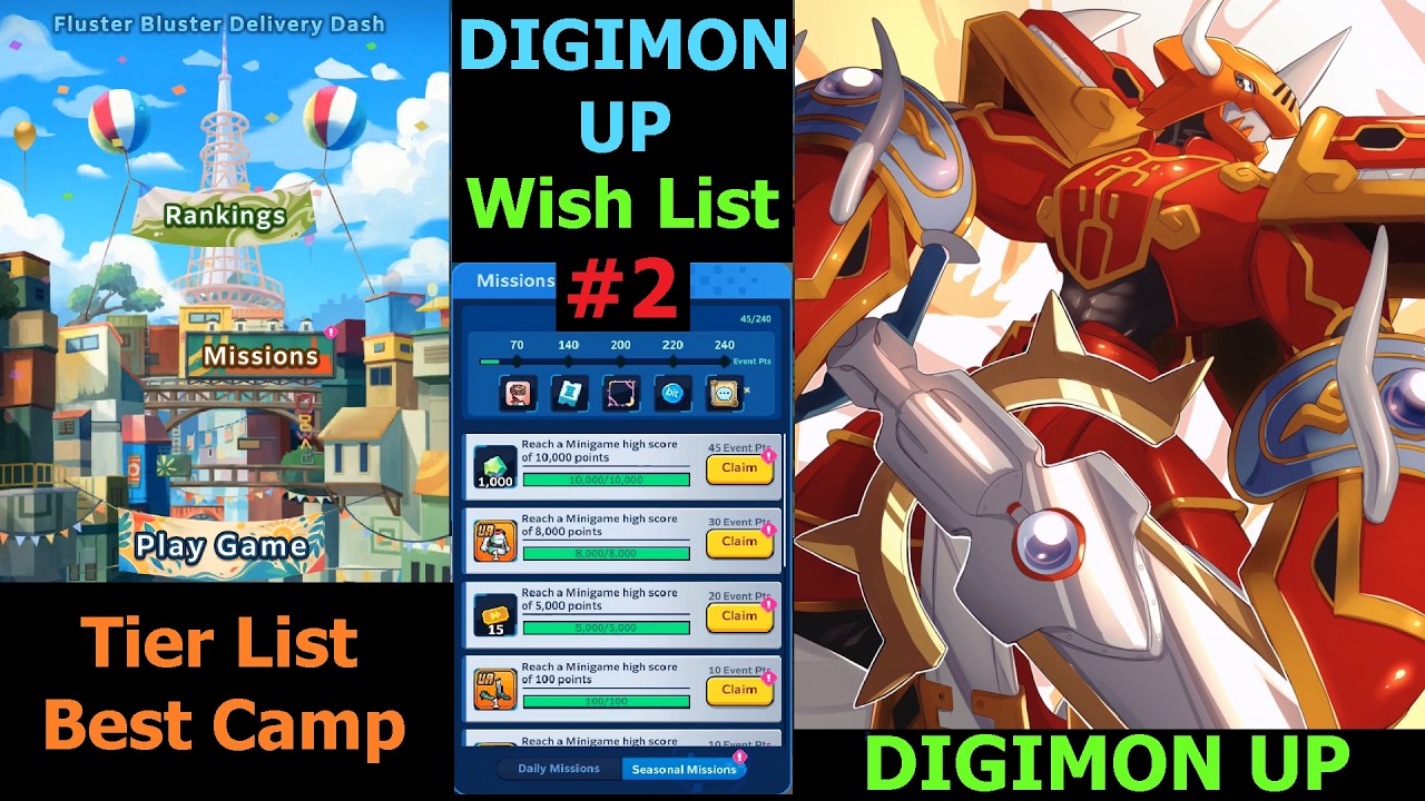 F2P Digimon Up Tier List, Best Camp to Join, Ultimate Ideas Wishlist Part 2