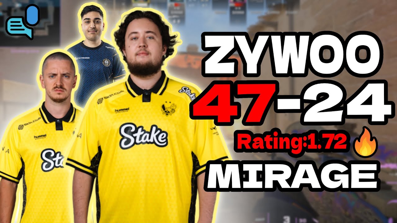 🔥ZywOo (47-24) rt:1.72 w/aPEX/kyuubii +VOICE l EU FACEIT (mirage) | Aug 28, 2025 #cs2 #pov