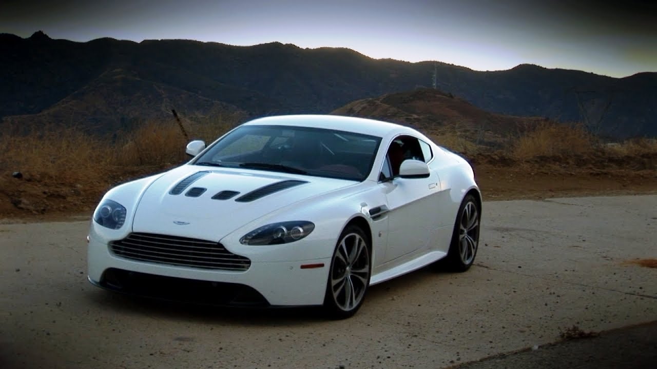 Aston Martin V12 Vantage - Great Sounding Test Drive with Burnout