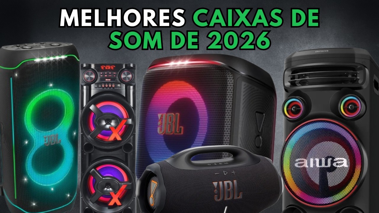 As melhores CAIXAS DE SOM de 2026 (não compre antes de assistir este vídeo)