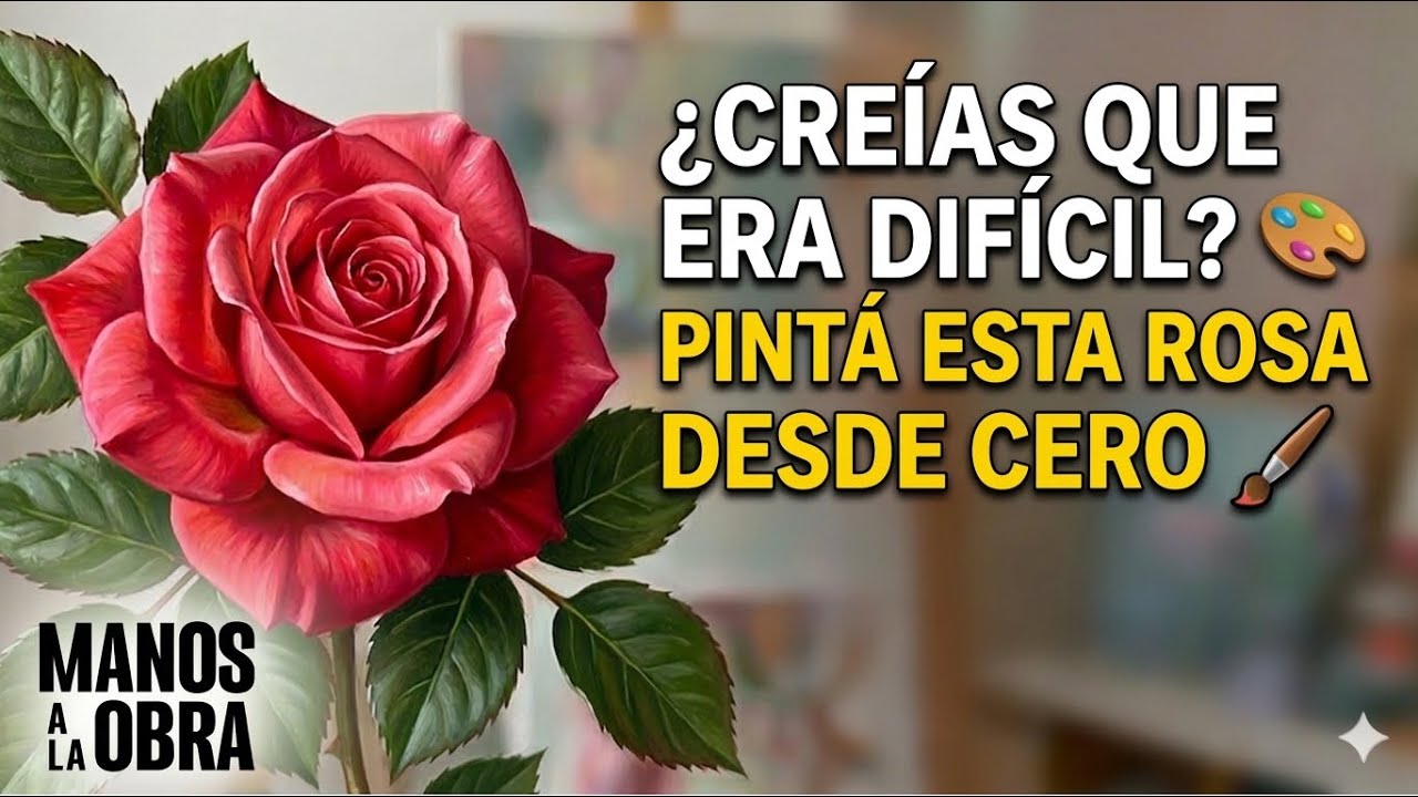 Pintar rosas y hojas - Pinceladas - Silvia Mongelos