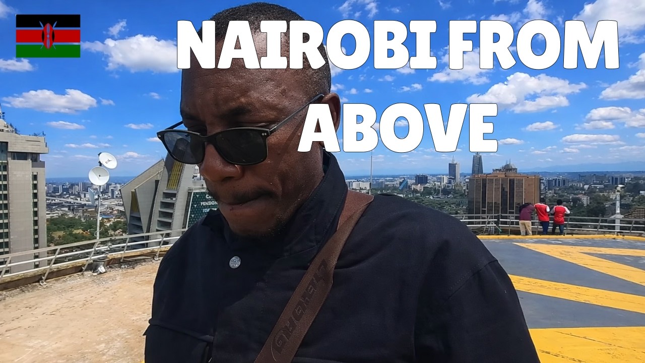 Riding to Nairobi (CBD ) capital city of kenya,East AFRICA and viewing city from above.