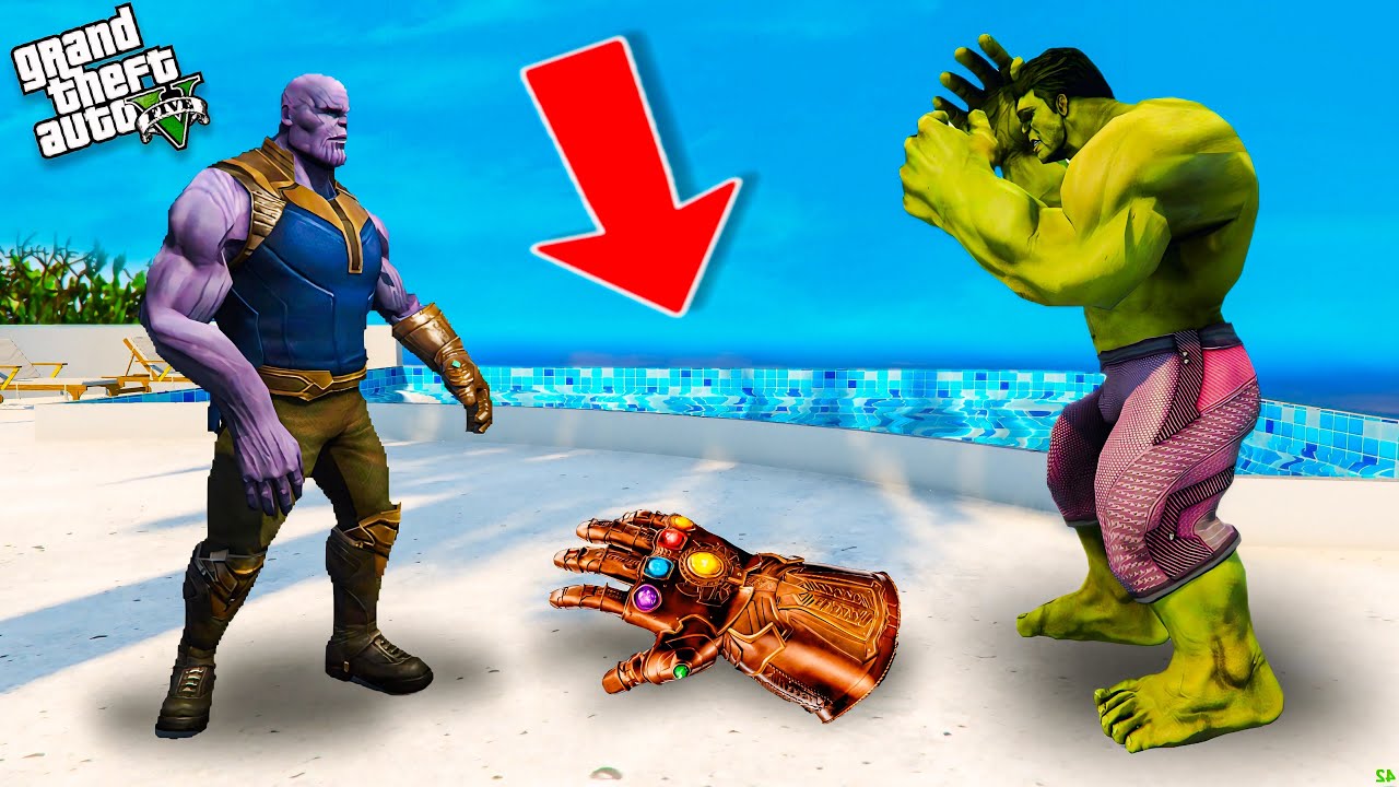 Hulk Vs Thanos Biggest Fight| End of Thanos Kingdom| Shin Chan Saves Hulk in Gta 5 in Telugu