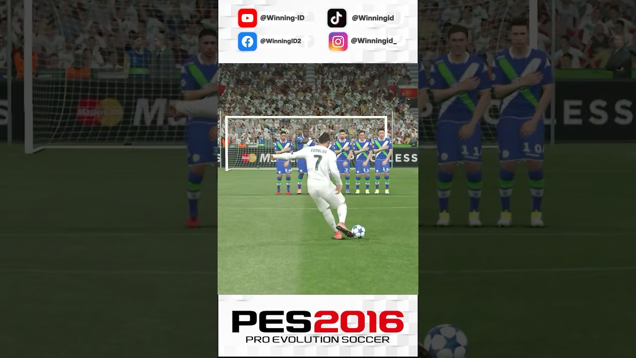 PES 2016 Rzut wolny Ronaldo UCL #pes2016