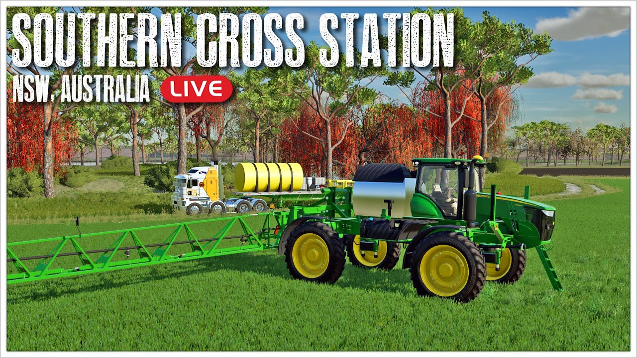 🔴LIVE 🔴 Crop care - Southern Cross Station, NSW, Australia🦘🦘 - Farm Sim 22