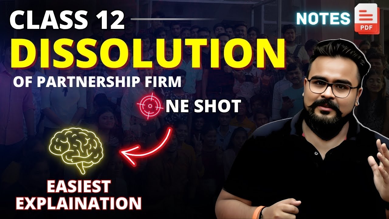 DISSOLUTION of partnership firm class 12 ONE SHOT | GAURAV JAIN