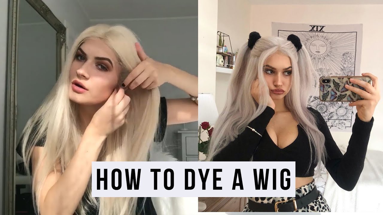 How to dye a wigIIHuman hair wig Chloe#LS1808@ 