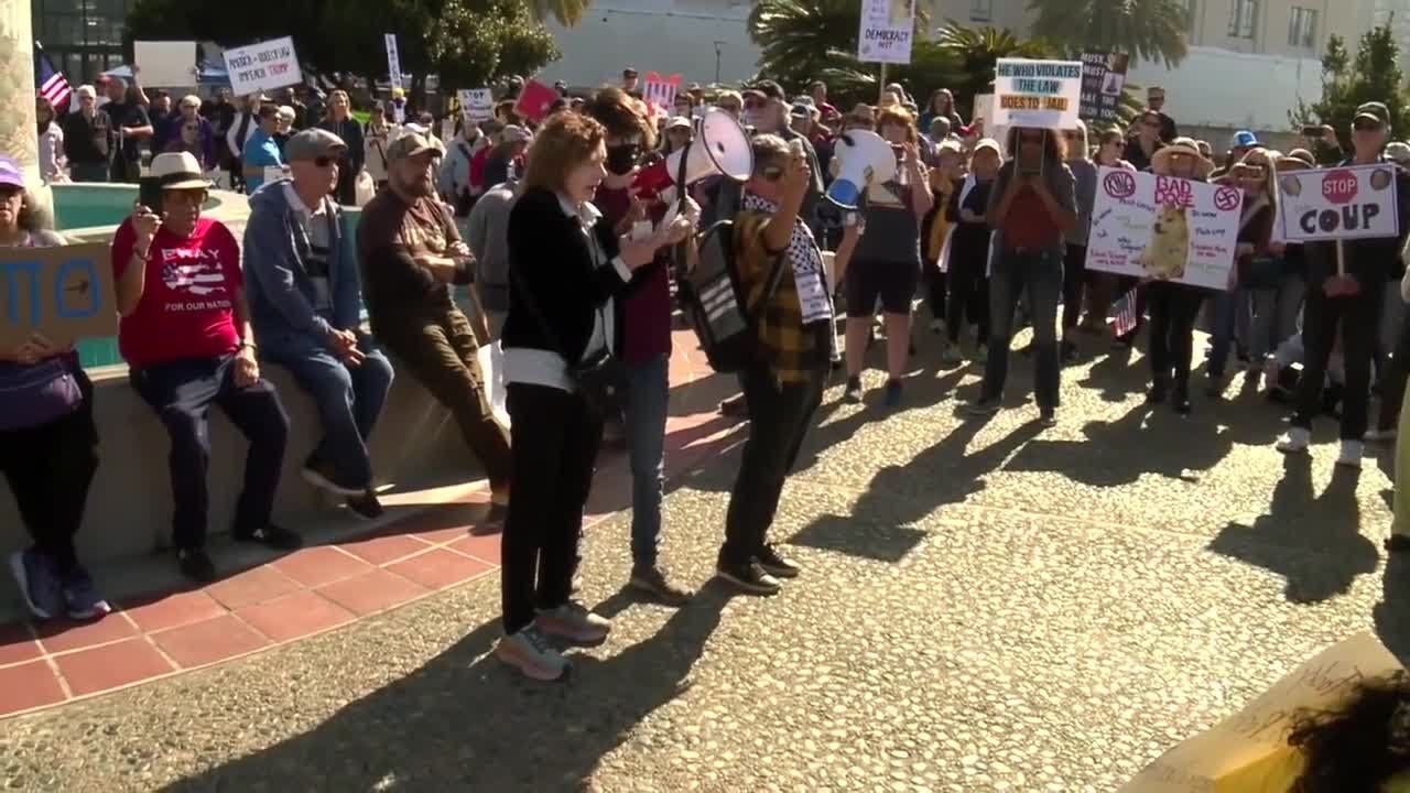 50501 Movement Presidents' Day rally comes to San Diego's Waterfront Park