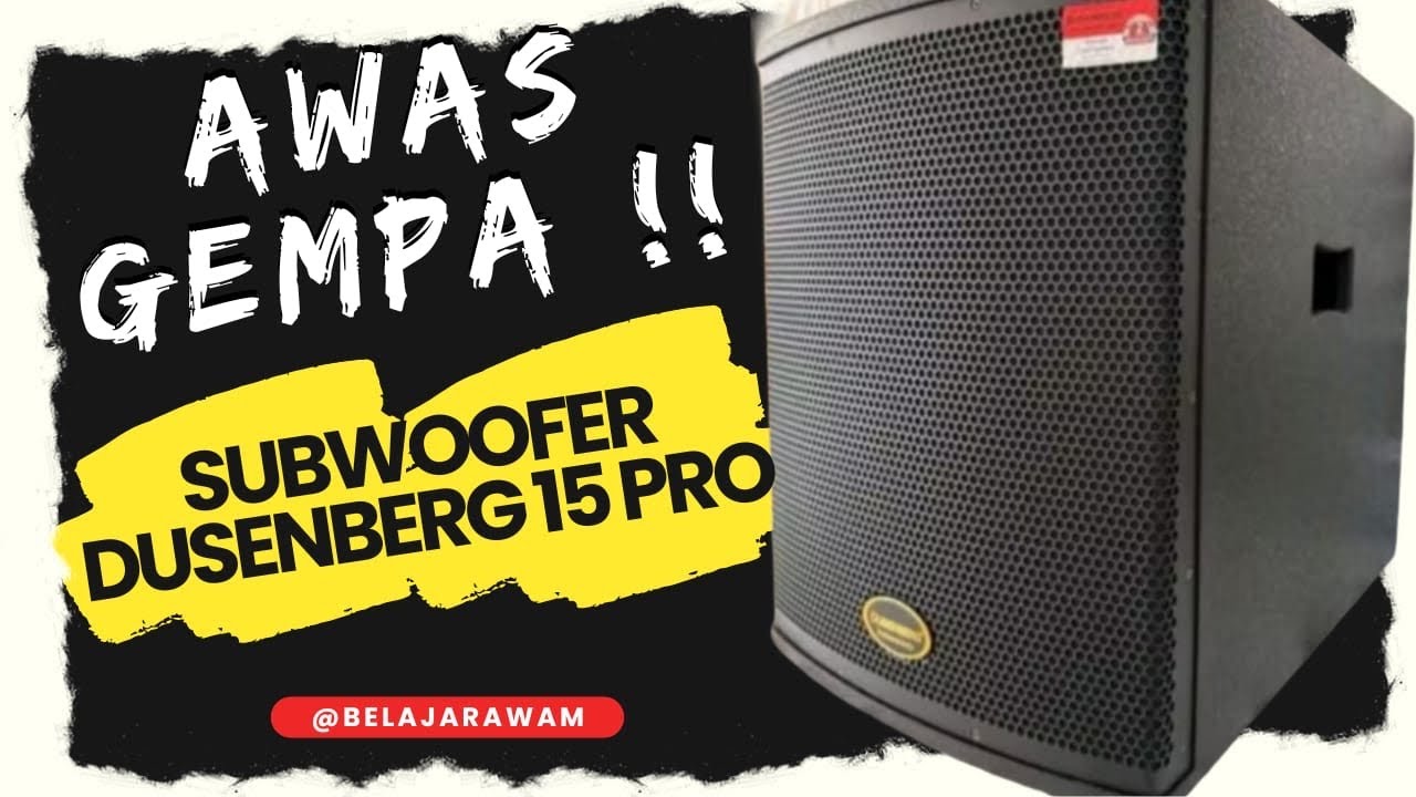 Unboxing Review Subwoofer Dusenberg DB008 15 Pro Series
