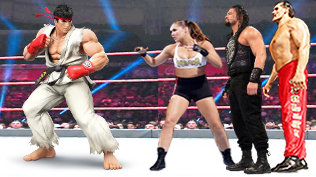Ryu vs Roman Reigns, Ronda Rousey & The Great Khali