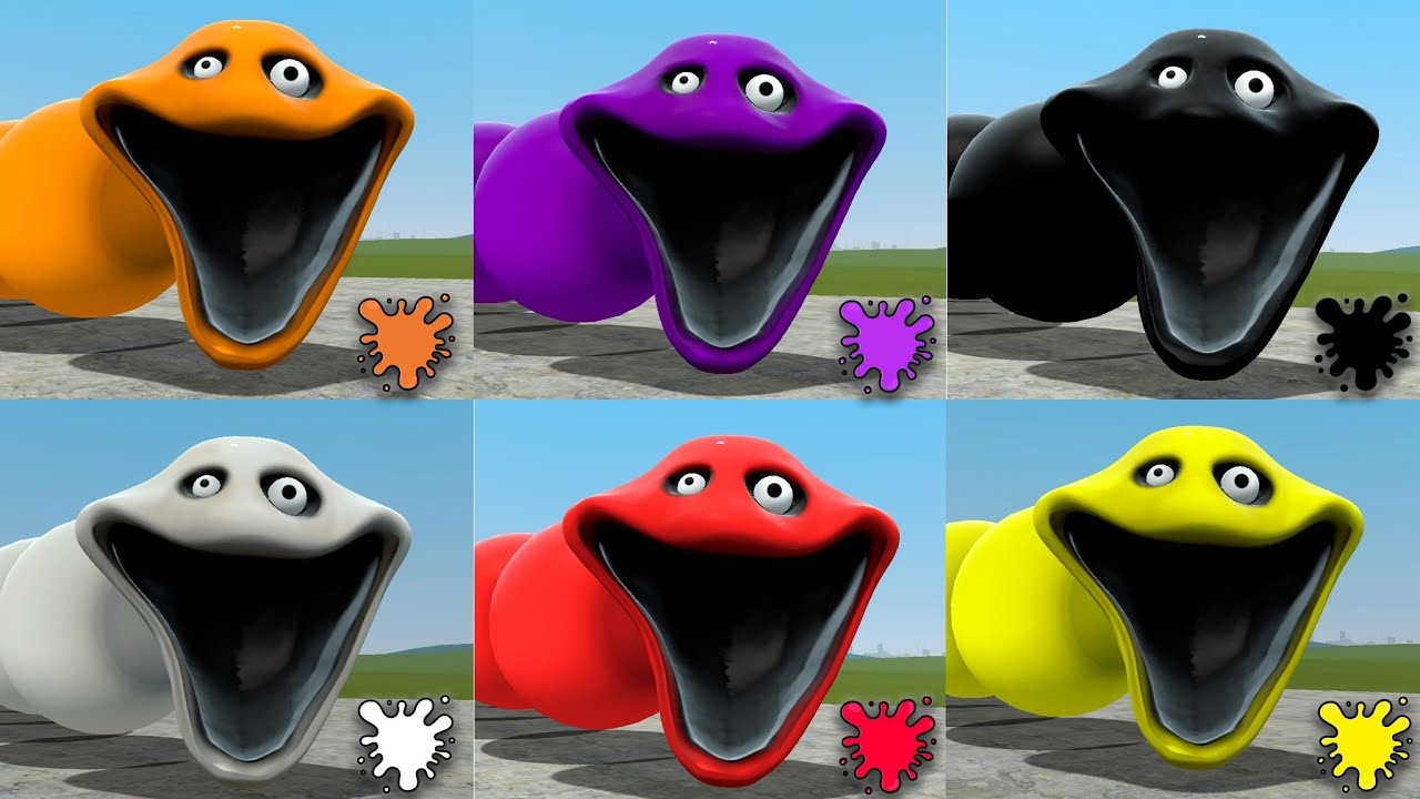 I PAINTED ROBLOX HUNGRY WORMS WITH COLORFUL JARS IN GARRY’S MOD