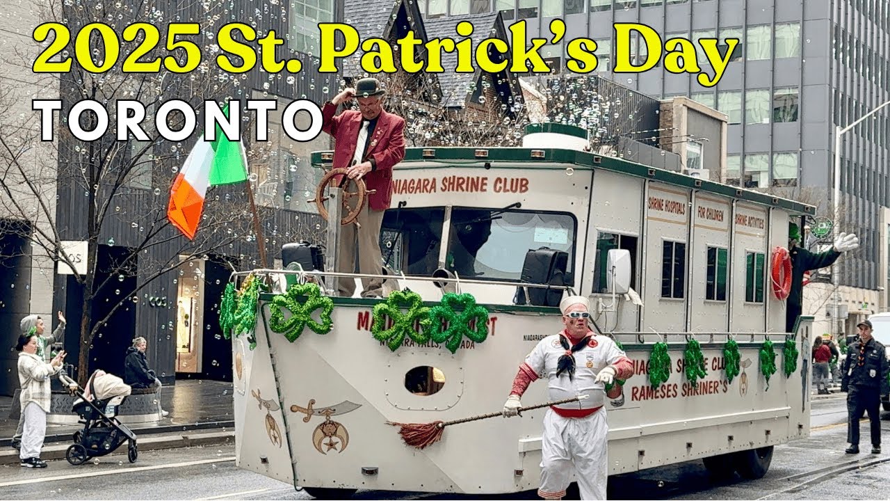 St. Patrick’s Day Parade Toronto 2025! Full Parade Video In 4K ☘️ 🇨🇦
