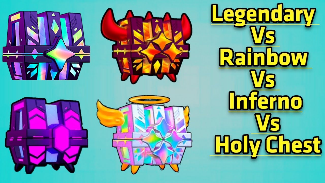 Legendary Vs Rainbow Vs Inferno Vs Holy Chests In Frag Pro Shooter !