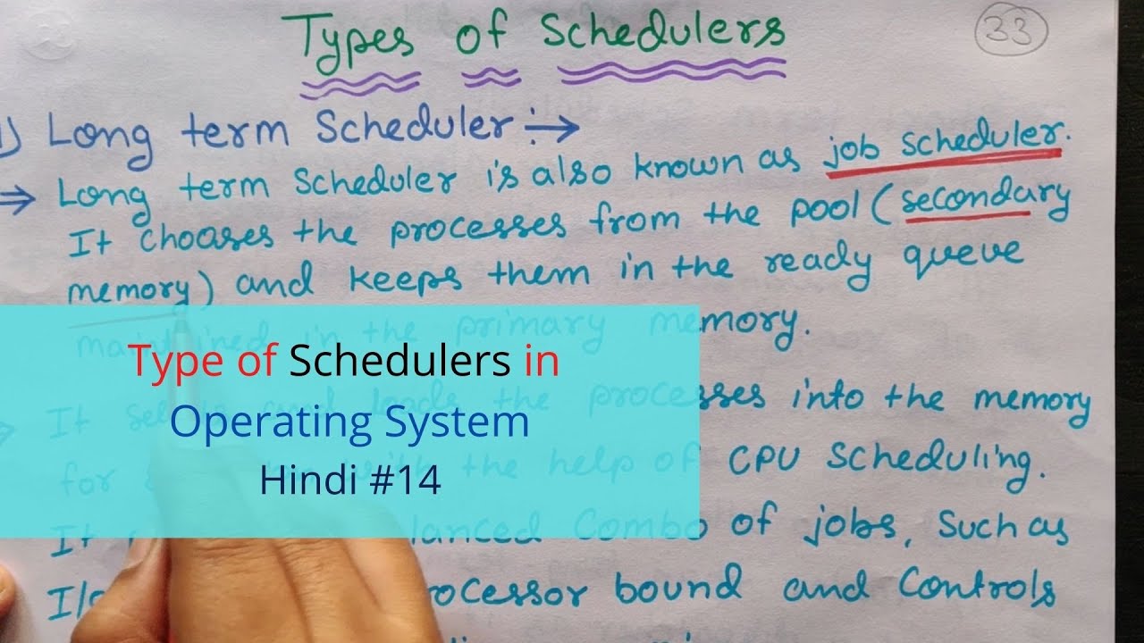 What are the different types of scheduler in Hindi ? Operating system tutorial #14