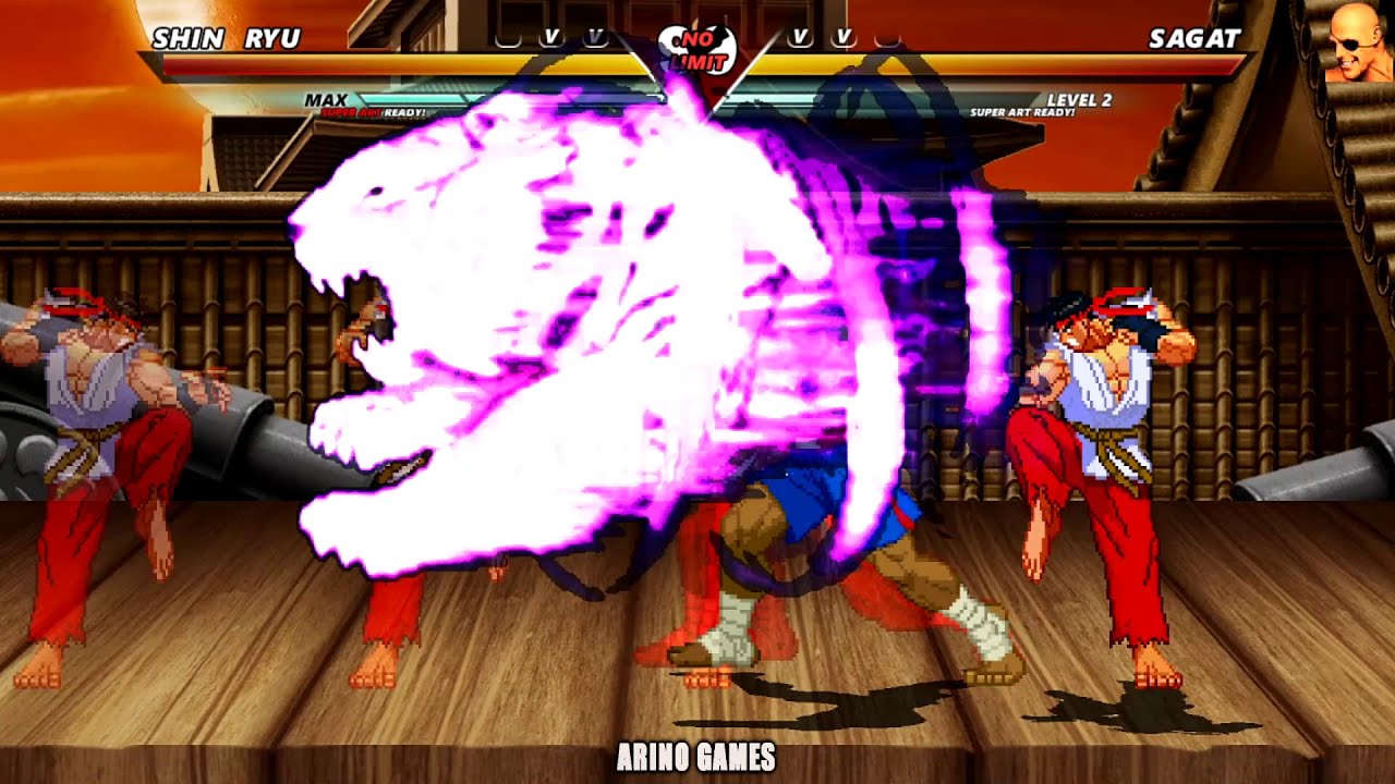SHIN RYU VS SAGAT! EPIC COMBAT ARINO GAMES!