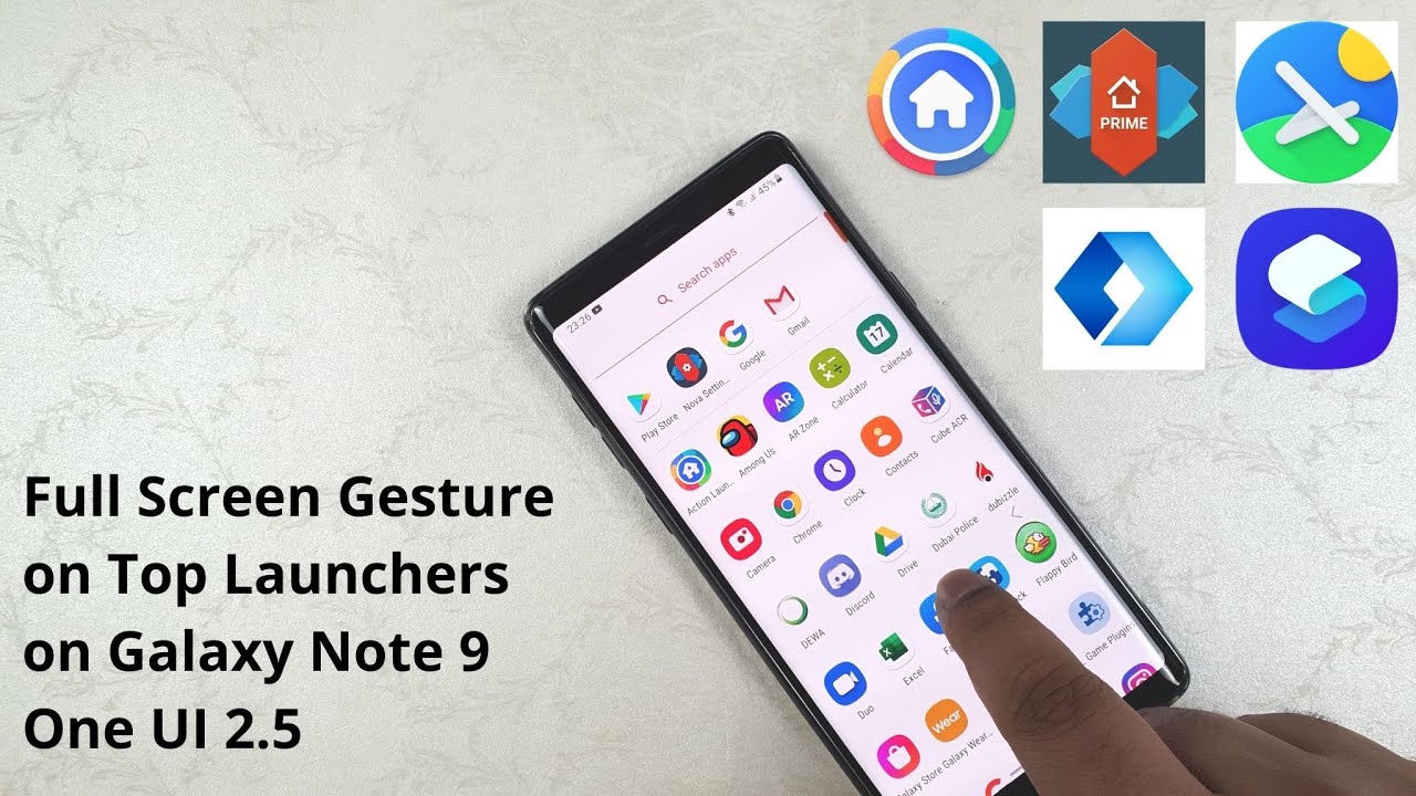 Galaxy Note 9 One UI 2.5 - Are Full Screen Gestures Works on Nova Launcher and other Launchers?