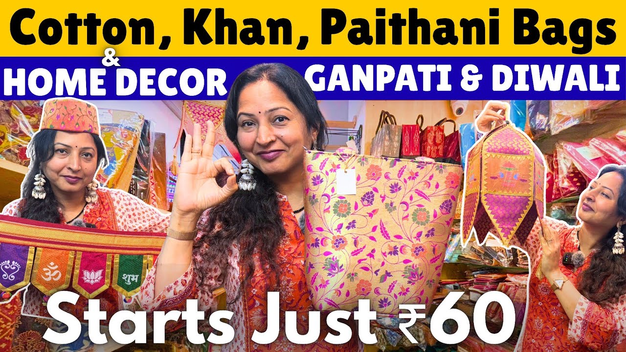 HIDDEN PLACE for *Handmade Bags & Unique Home Decor*😍 | WHOLESALE PRICES😱 | Mumbai Street Shopping