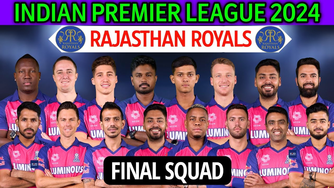Новый состав команды Rajasthan Royals на IPL 2024 | Состав команды Rajasthan на 2024 год | Полный...