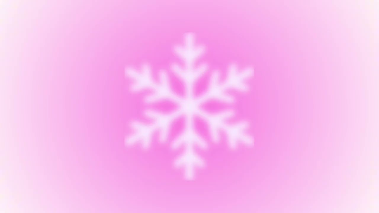 Pastel pink aura snowflake wallpaper❄️soft girly aesthetic winter background loop