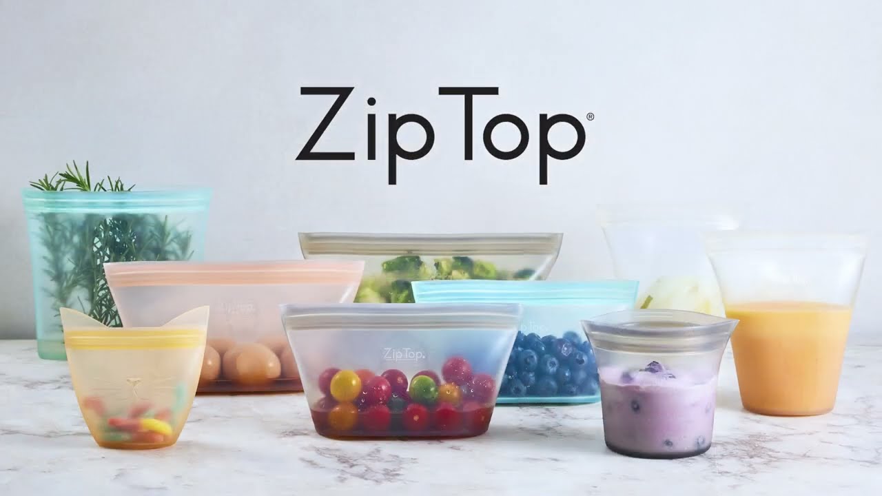 ジップ式のシリコーン製保存容器【Zip Top】