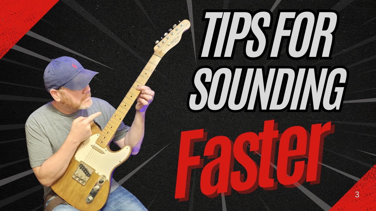 Tips and Tricks to Sound Faster on Guitar!  Hammer ons, Pull offs, Triplets, Open Strings, and More