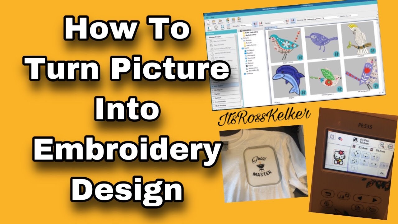 HOW TO TURN PICTURE INTO EMBROIDERY DESIGN