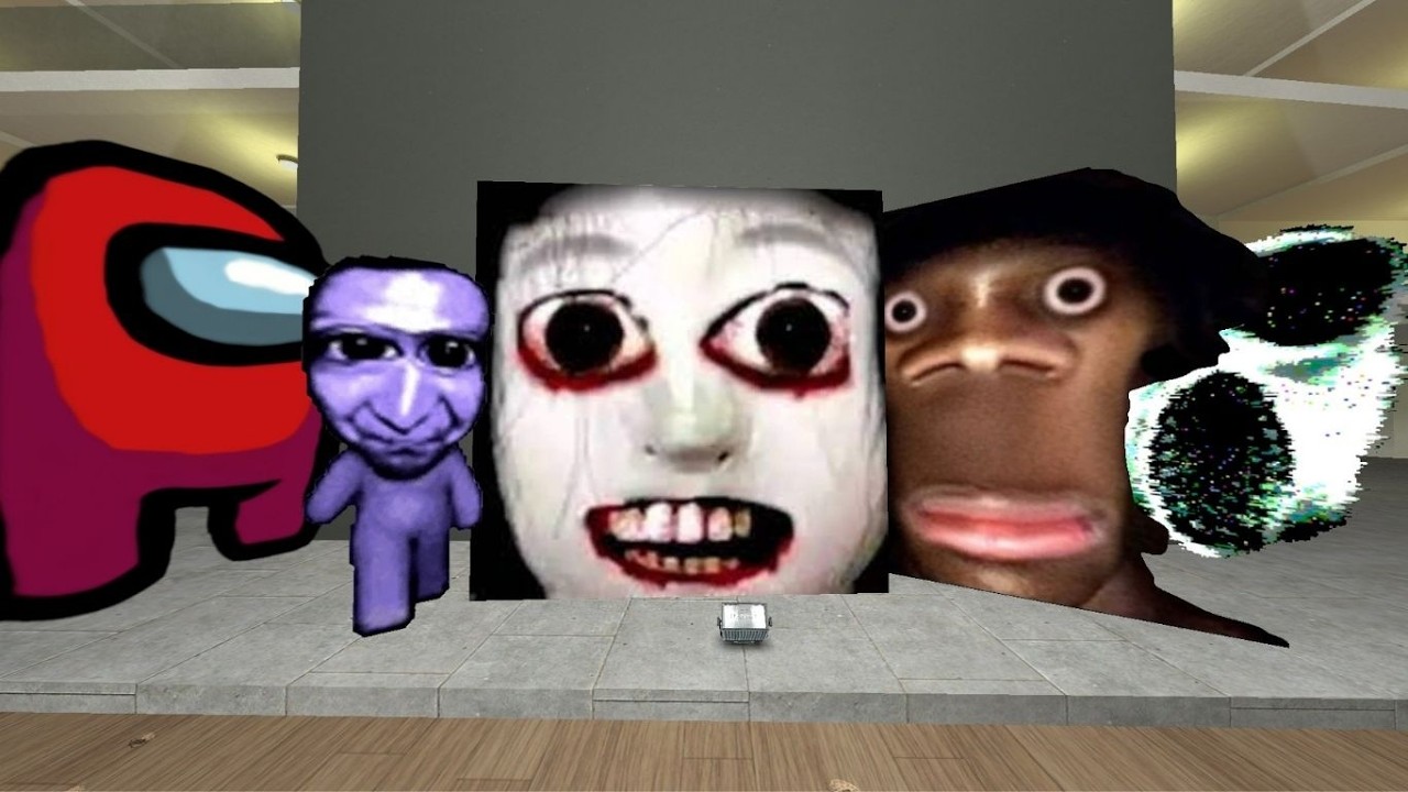 Auughh Amongsus Ao Oni And Aheno Nextbot Gmod  #Gmod #gaming #nextbots