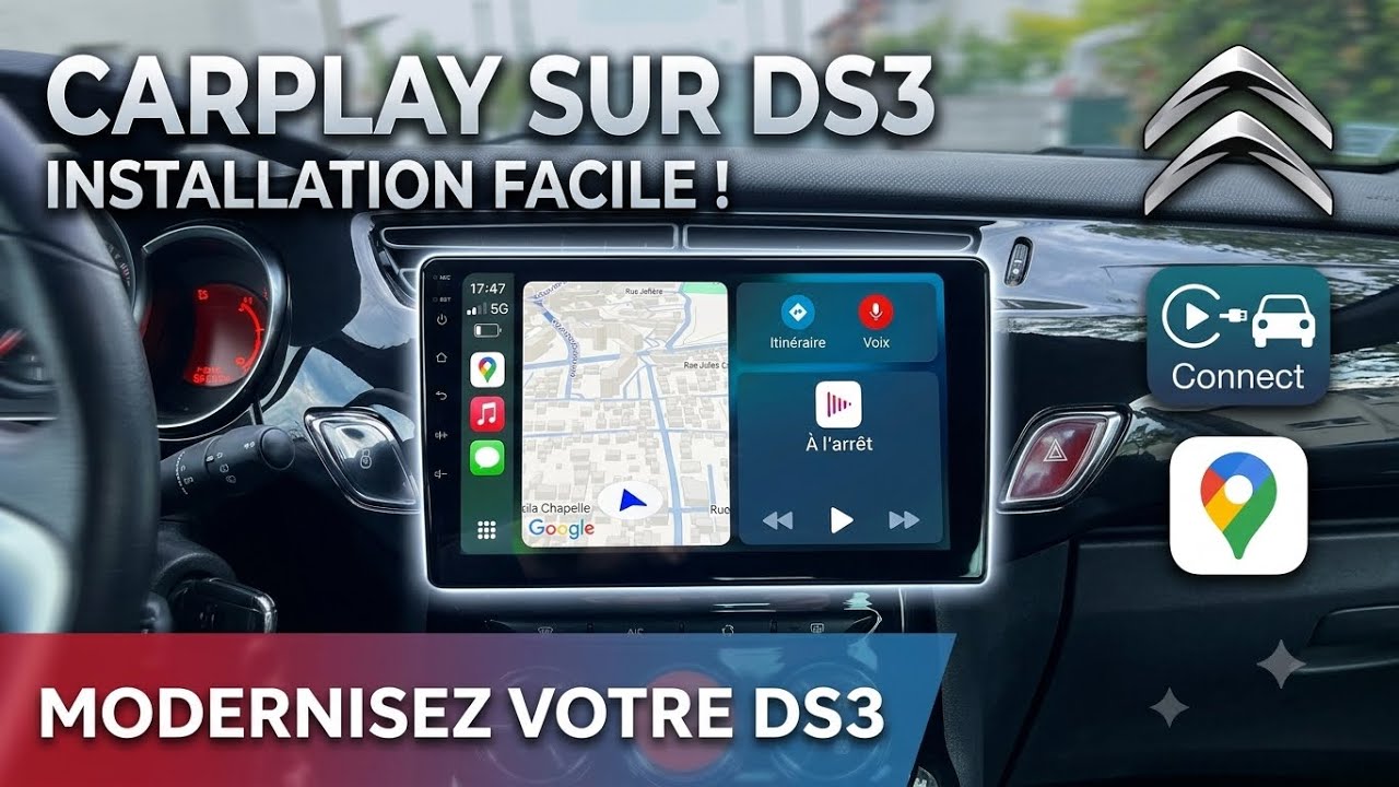 Citroen ds3 installation CarPlay + camera
