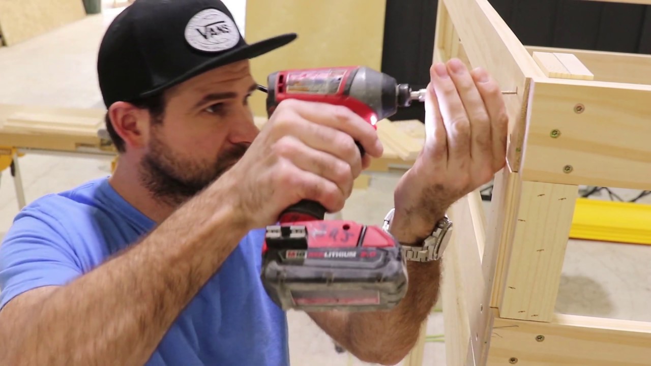 Dad Builds Bunk Beds With Stairs and Slide For Kids