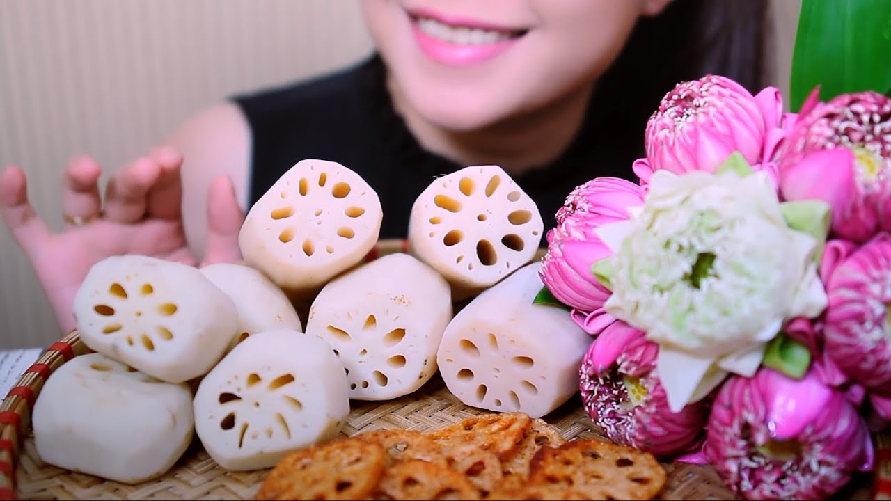 ASMR Lotus Root (EXTREME SATISFYING CRUNCH EATING SOUNDS) | LINH-ASMR