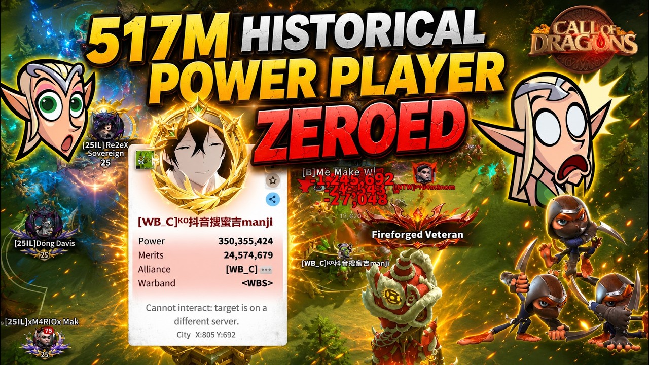 517M HISTORICAL POWER PLAYER ZEROED!!| INSANE DEATHS! | IS DILIGENCE THE END OF KRAKENS?