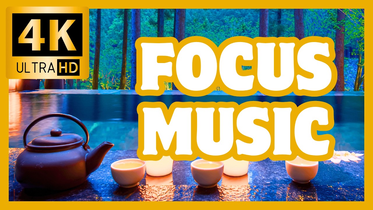🔴 LIVE 24/7 Work Music (4K) 🎧 Deep Focus & Productivity Background Music for Study & Concentration