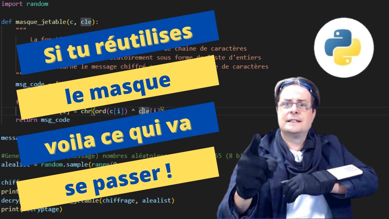 Cryptographie : Masque jetable (one-time pad)
