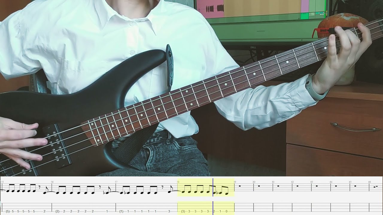 Big Spring - Keep The Lights On Me (Bass cover with tabs on screen)