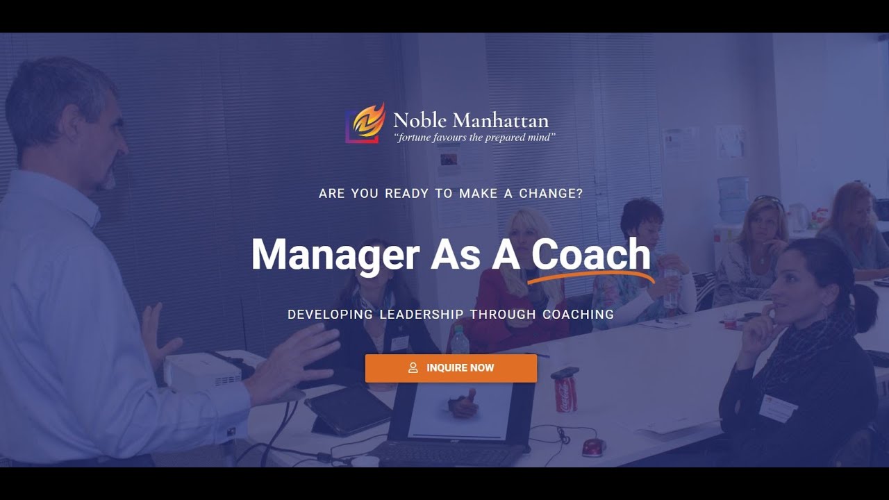 The Manager as Coach | NEW COURSE | #noblemanhattan #coachtraining