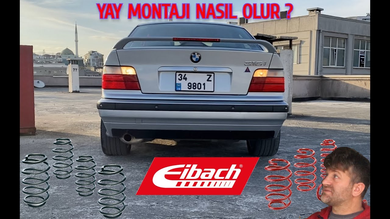 BMW E36'ya  EİBACH PRO KİT Yay Montajı Stock vs Eibach karşılaştırması