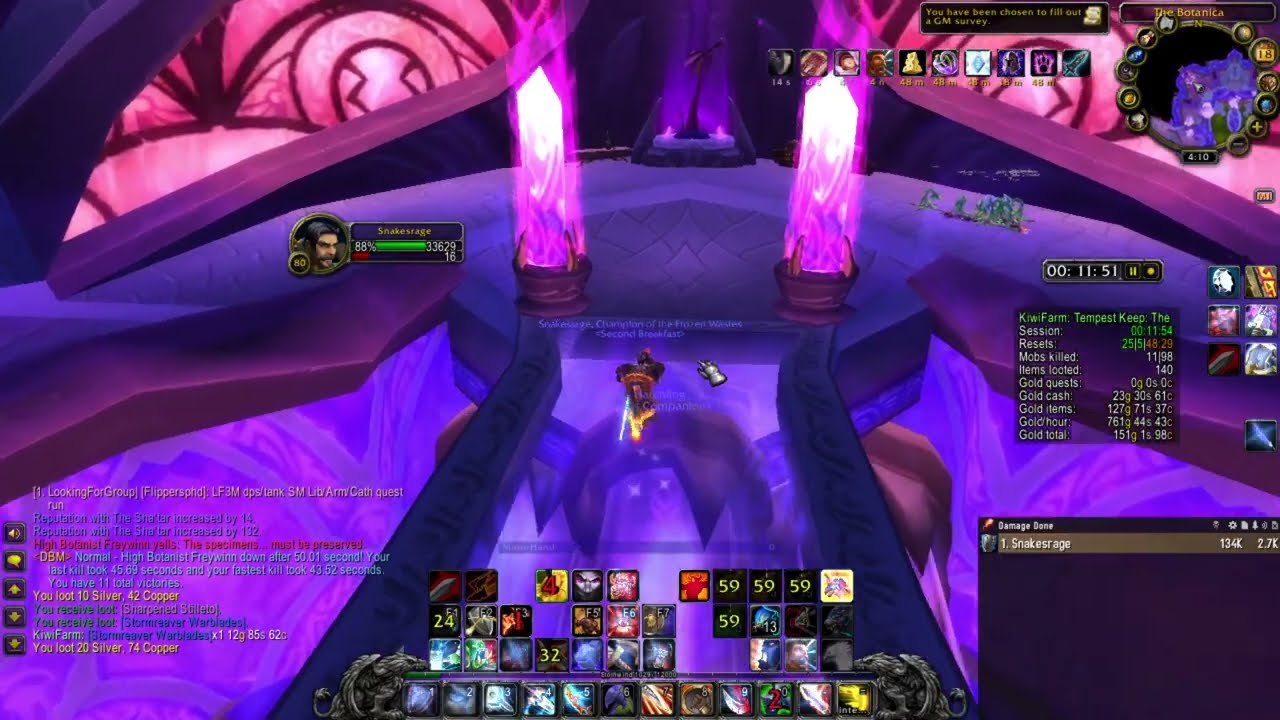 WotLK Classic - Protection Warrior solos The Botanica - 794g/hr
