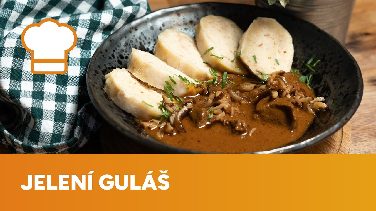 Jelení maso jako jídlo našich králů v tradičním oblíbeném guláši