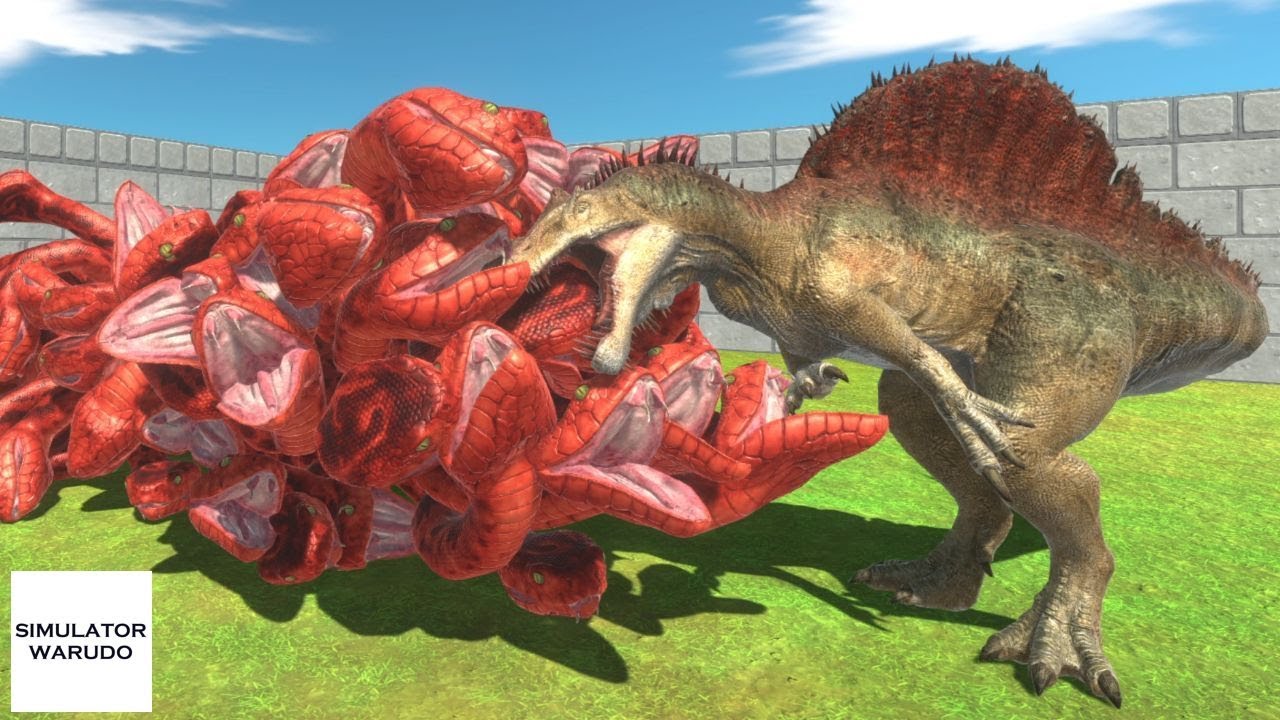 100 Heads Titanoboa vs ALL Units Animal Revolt Battle Simulator