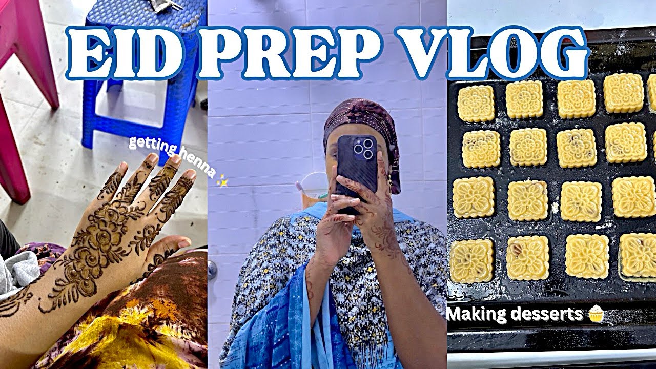 EID PREP VLOG|| glowing up for Eid 🌟getting henna ✨ making mamoul