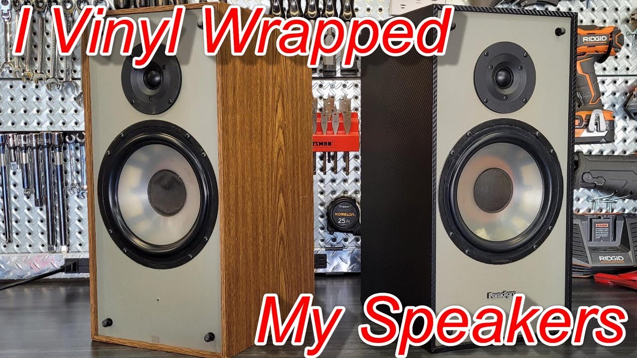 Paradigm Speaker Restoration!  New Finish and Grills and Cone Undent
