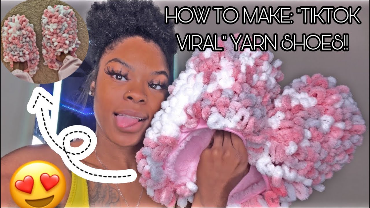 Making the ViRAL TikTok YARN SHOES!! Are they worth it?