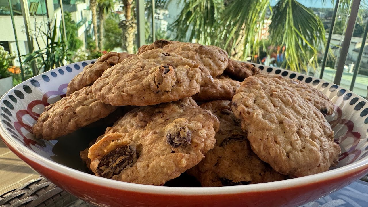 Yulaflı Kurabiye Tarifi 🍪 Tarçınlı Kıtır Ev Kurabiyesi // Oatmeal cookies
