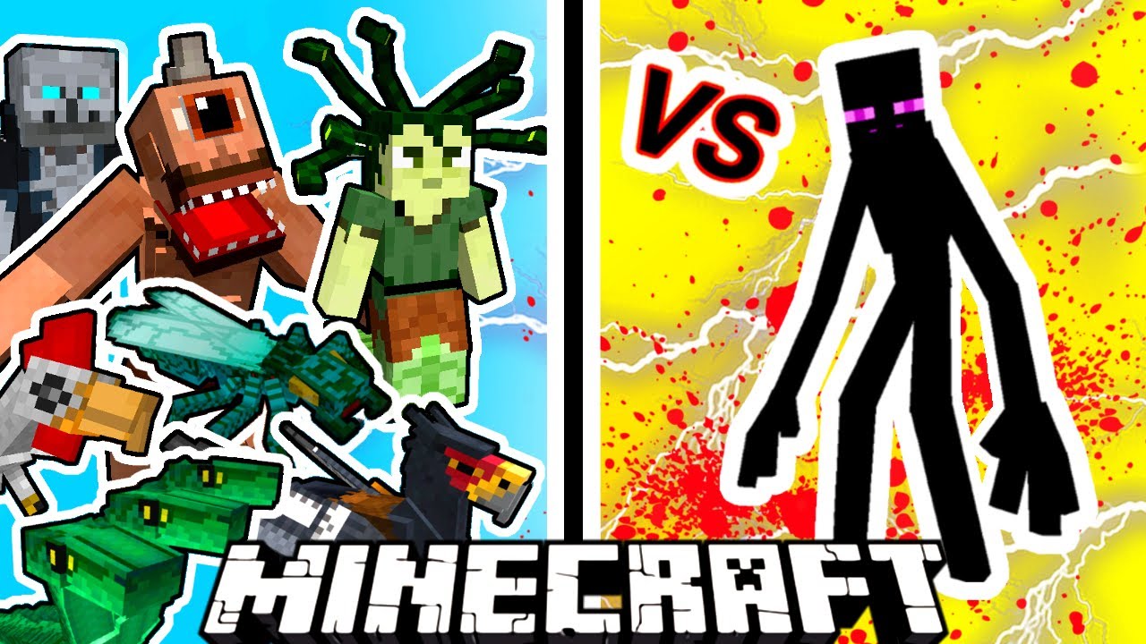 Mutant Enderman Vs. Ice and Fire Monsters in Minecraft