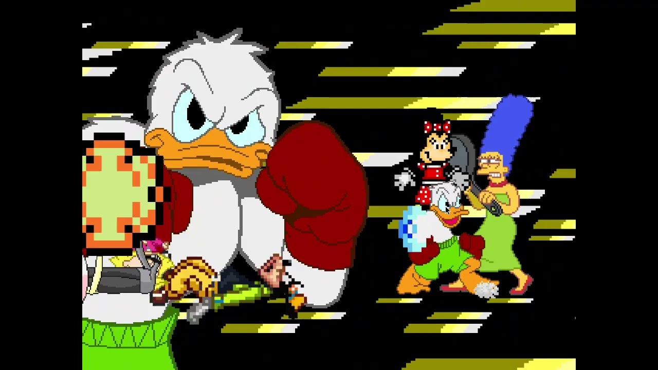 M.U.G.E.N 4v4 | Felix/Minnie/Donald/Goofy vs Leo/Pops/Emily Elizabeth/Marge