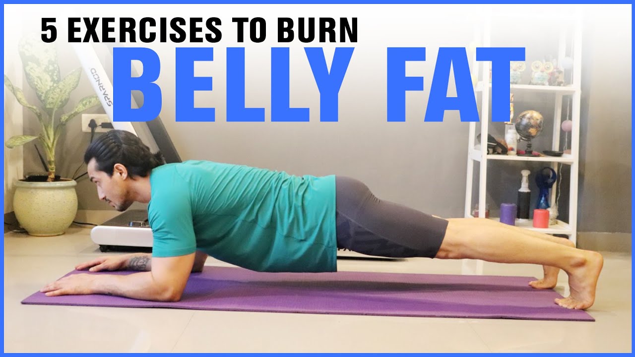 5 Exercises to Burn Belly Fat | Belly & Core Crushing Workout for Abs and Weight Loss | Fit Tak