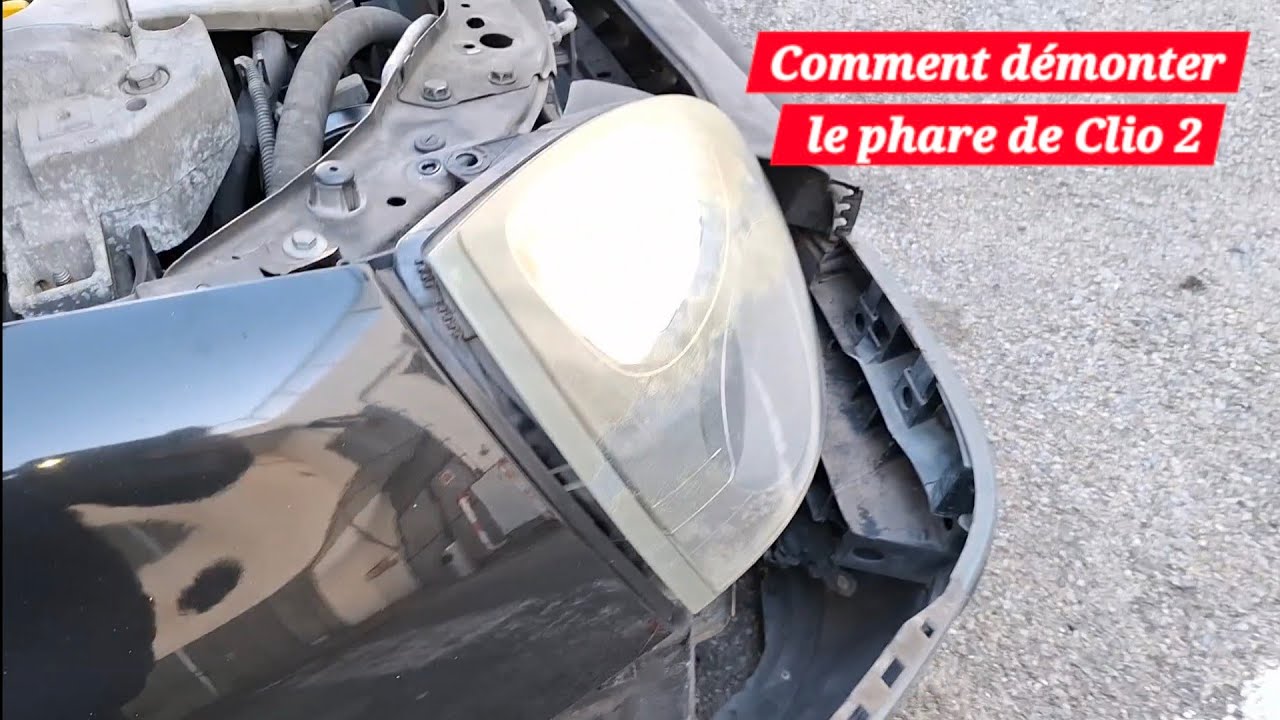 Comment démonter le phare de Clio 2 et changer l’ampoule de feu de croisement