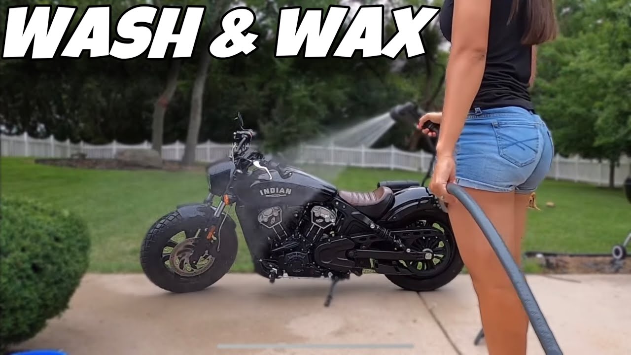 Washing and waxing my motorcycle | Indian Scout Bobber