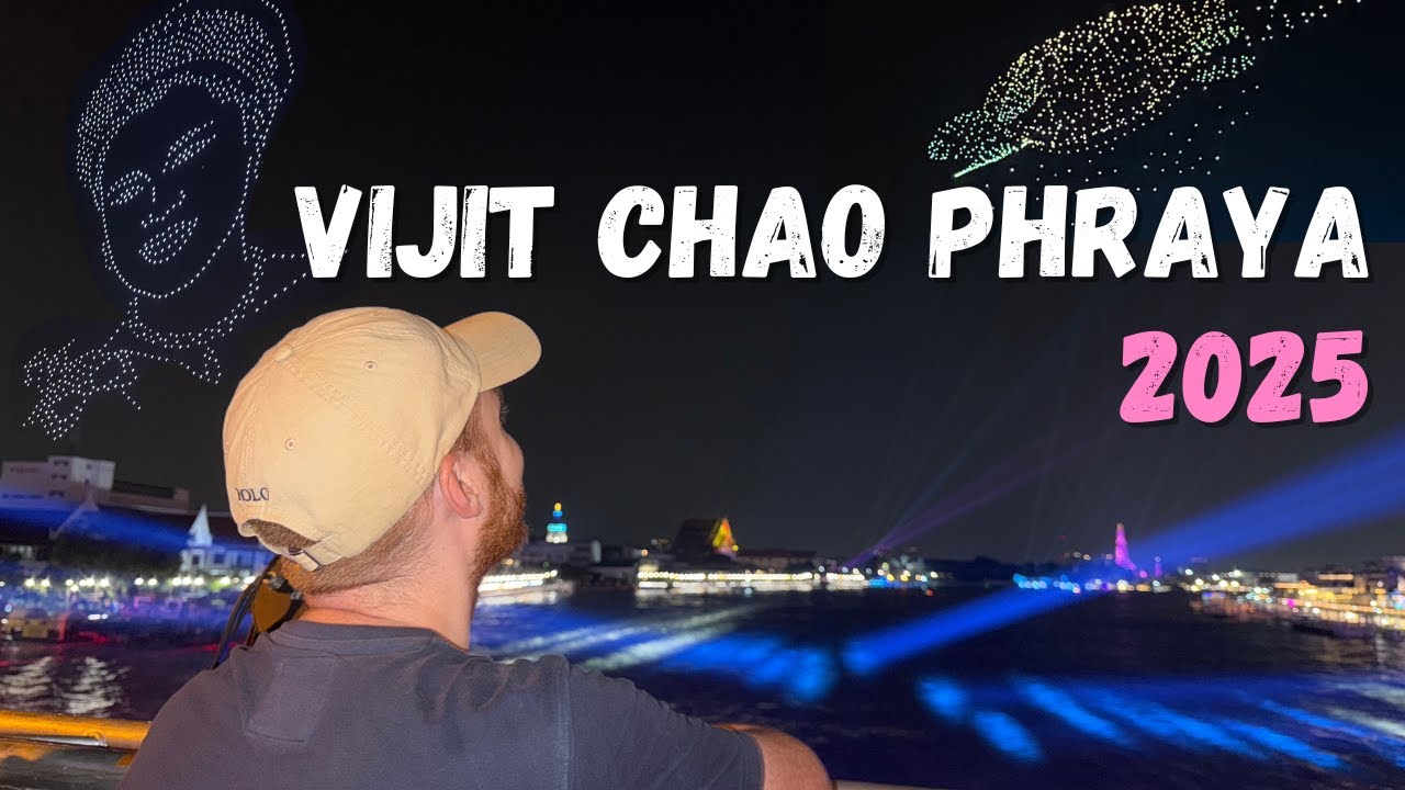 Мы были УДИВЛЕНЫ шоу дронов Vijit Chao Phraya 2025 [Бангкок]😍